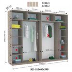 Шафа-купе ДОМ Віват Новий 4Д В314 / В316 - Зображення 3