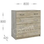 Комод Garant К80/80/4Ш - Зображення 5