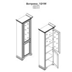 Вітрина Gerbor Вайт 1D1W - Зображення 3