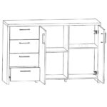 Комод Gerbor Бланш KOM2D4S - Зображення 2