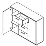 Комод Gerbor Прайм KOM2D4S - Зображення 2