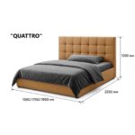 Ліжко DecoGroup Quattro - Зображення 3