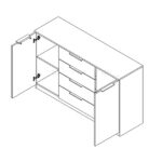Комод Gerbor Воркспейс KOM2D4S - Зображення 2