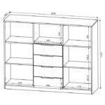 Комод Gerbor Воркспейс KOM2D4S1B - Зображення 3